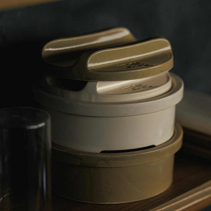 hime ハイム 美味しく焼ける陶器のスキレット DONABE SKILLET solo