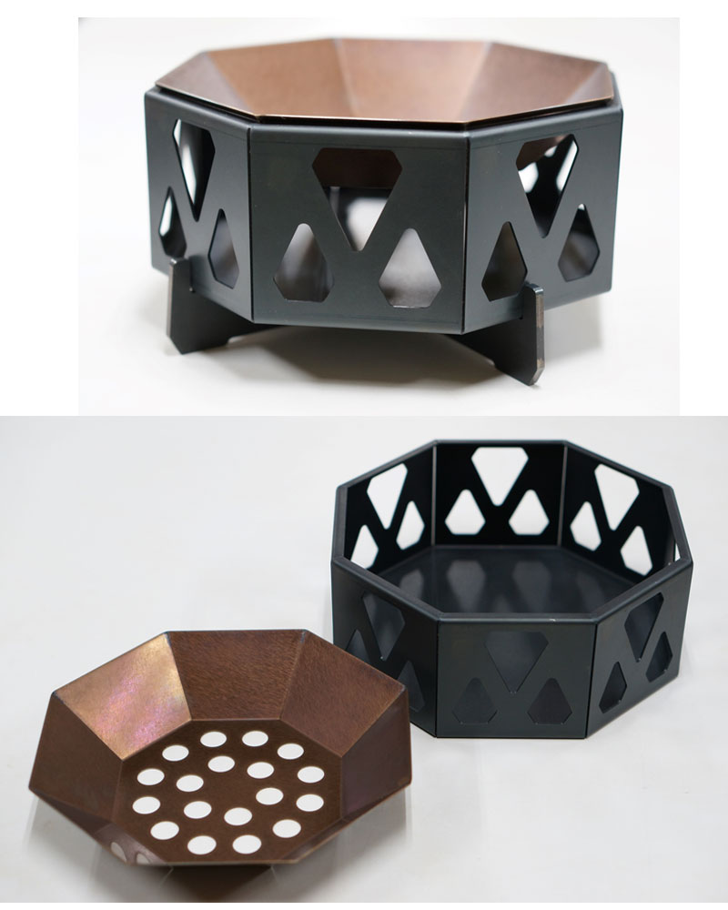 UM ユーエム fire pit 焚き火台 二次燃焼 五徳セット 収納袋付き