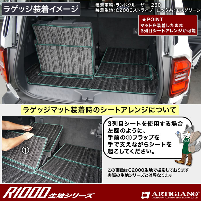 トヨタ（TOYOTA） ランドクルーザー 250 ラゲッジマット 分割タイプ 7