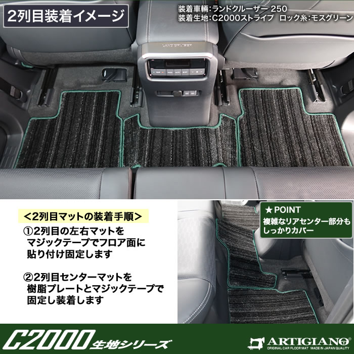 専用です(2台分) トヨタ ランドクルーザー 250 リア用 フロアマット 2列目・3列目