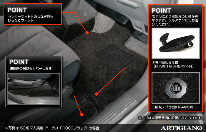 エスティマ ハイブリッド HV 20系 フロント用フロアマット H18年6月