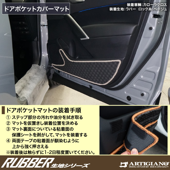トヨタ（TOYOTA） カローラクロス 10系 専用 ドアポケットカバーマット