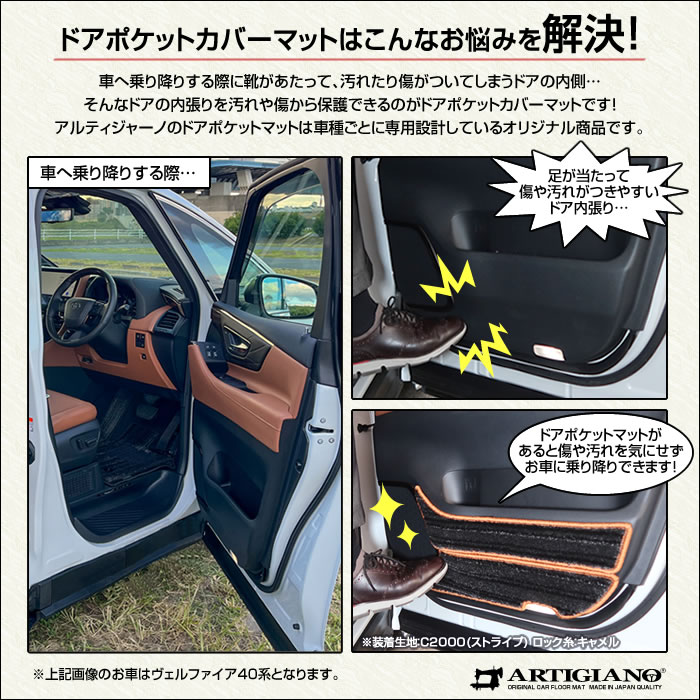 トヨタ アルファード ヴェルファイア 40系 ドアポケットカバー