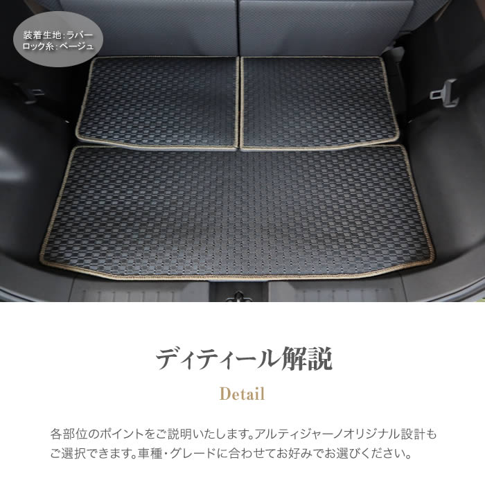 日産（NISSAN） ルークス 40系 ラゲッジマット ラバー製 ゴム 防水 撥