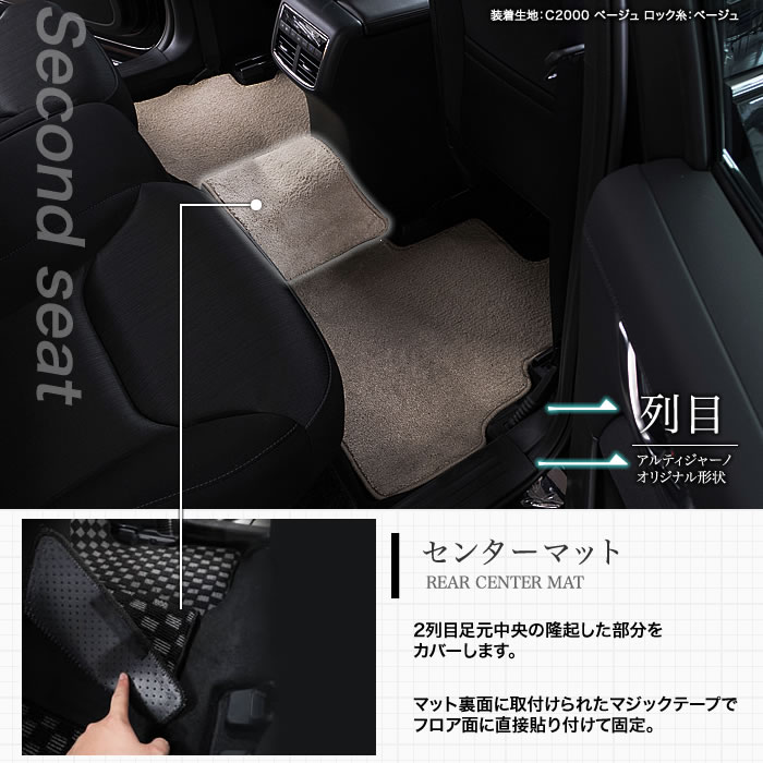 CX8 KG系 2列目センターマット 単品 ラバー製 ゴム 防水 撥水性