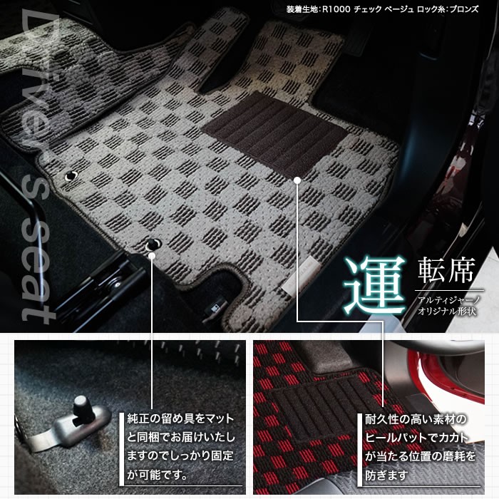 クロスビー フロアマット MN71S ラバー製 防水 撥水 ゴム : 車のマット