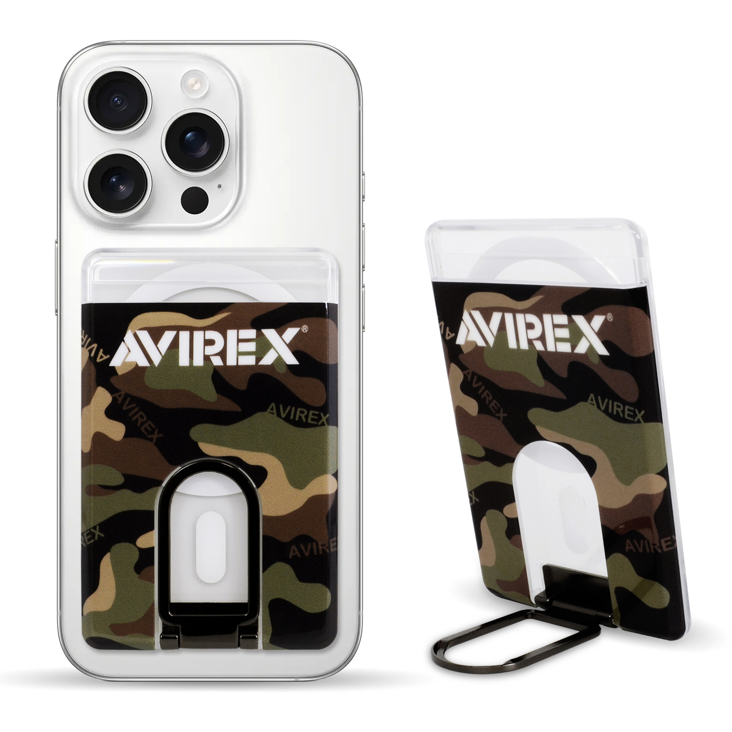 AVIREX（アヴィレックス） MagSafe カードケース 迷彩柄 マグセーフ