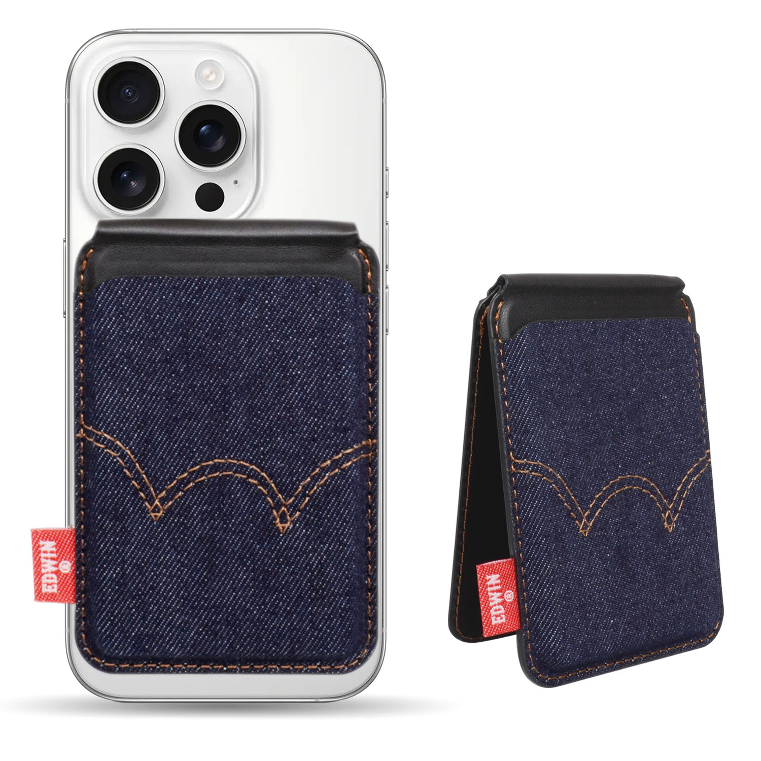 EDWIN（エドウィン） MagSafe カードケース エドウイン ジーンズ柄