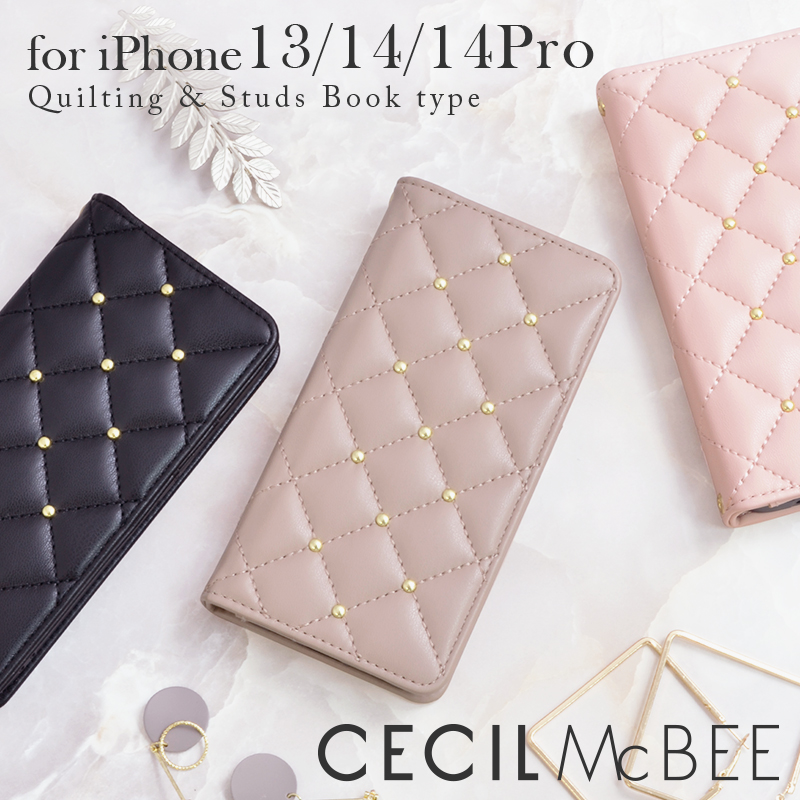 ピーチモエリーマーブル柄手帳ケース 多機種対応 両利きマルチ手帳 CECILMcBEE[品番：MFYE0000427]｜M