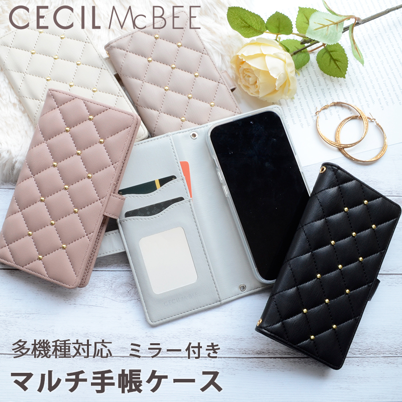 CECIL McBEE（セシルマクビー） スマホケース 多機種対応 手帳ケース