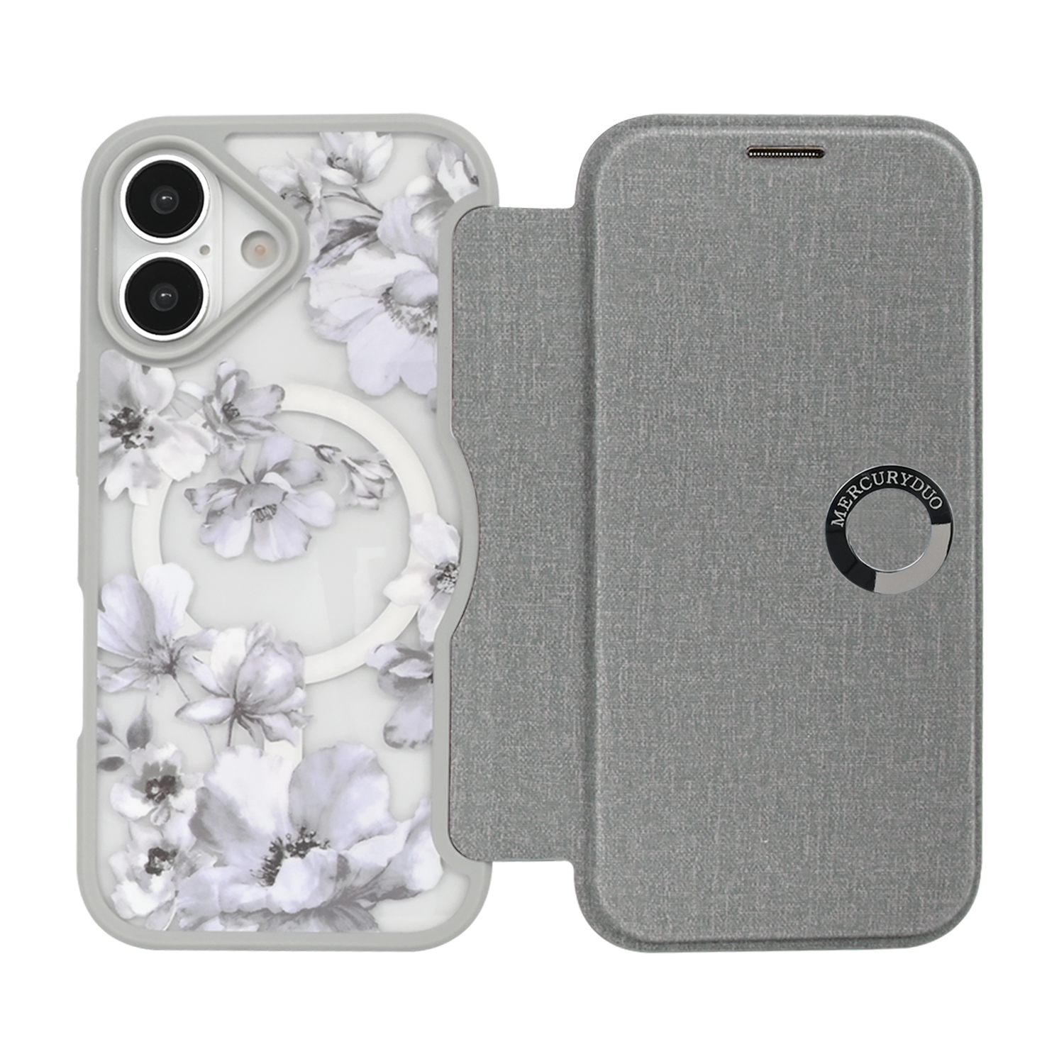 MERCURYDUO（マーキュリーデュオ） iPhone17 ケース 薄型 手帳 クリア