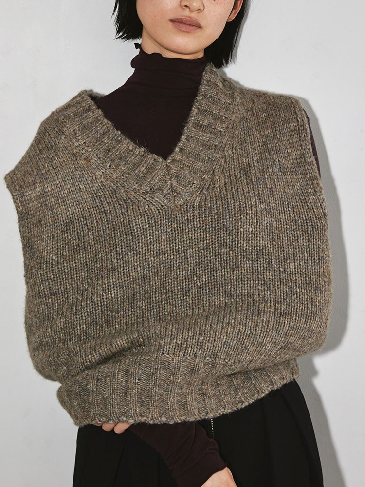 TODAYFUL LIFE's Mottle Yarn Knit Vest 12220520 ニットベスト