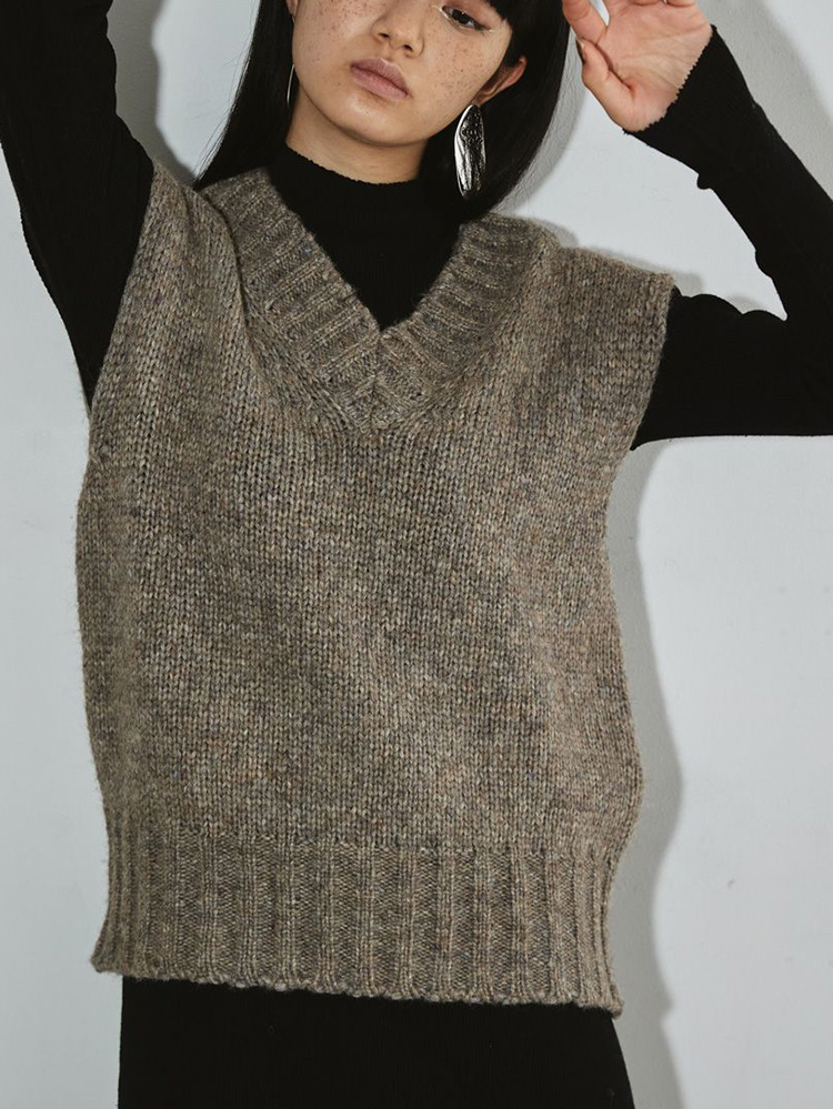 TODAYFUL LIFE's Mottle Yarn Knit Vest 12220520 ニット