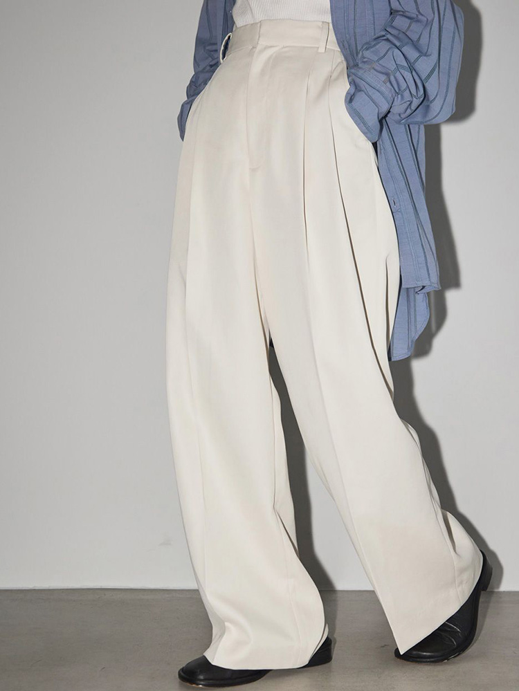 TODAYFUL LIFE's Doubletuck Satin Trousers 12310715 パンツ