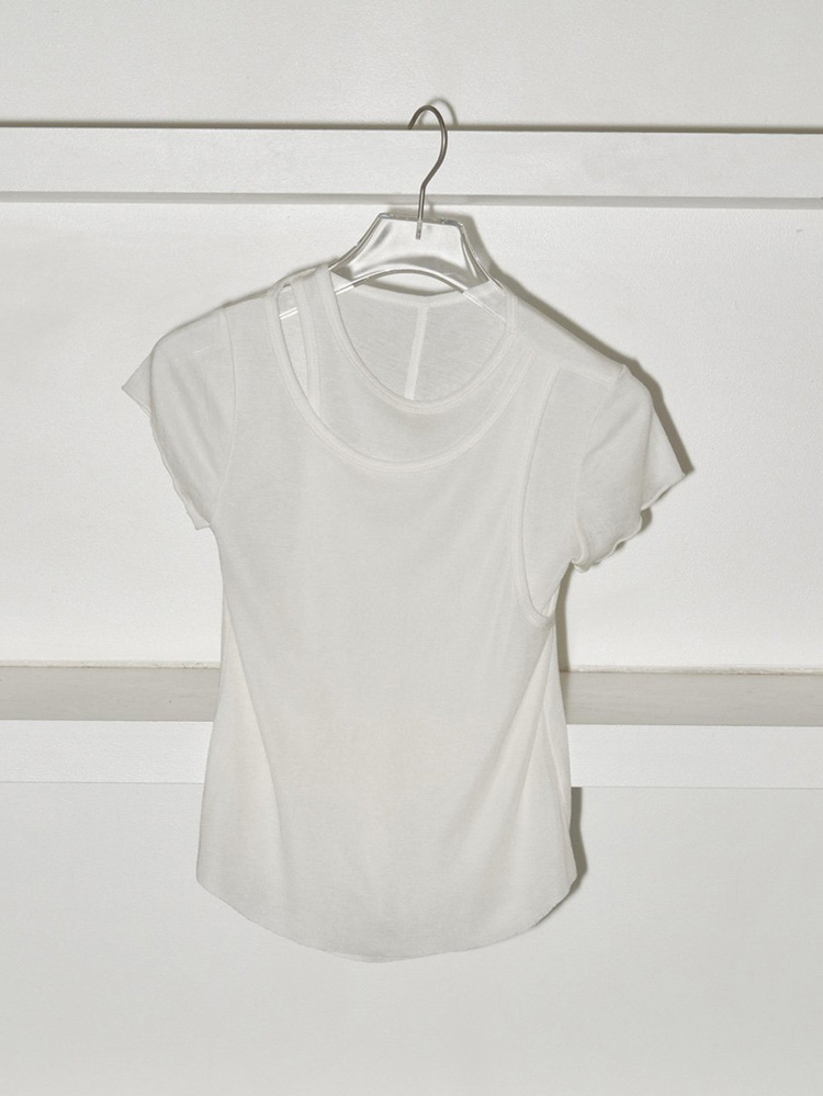 TODAYFUL/トゥデイフル】レイヤードシアーロングTシャツ/Layered