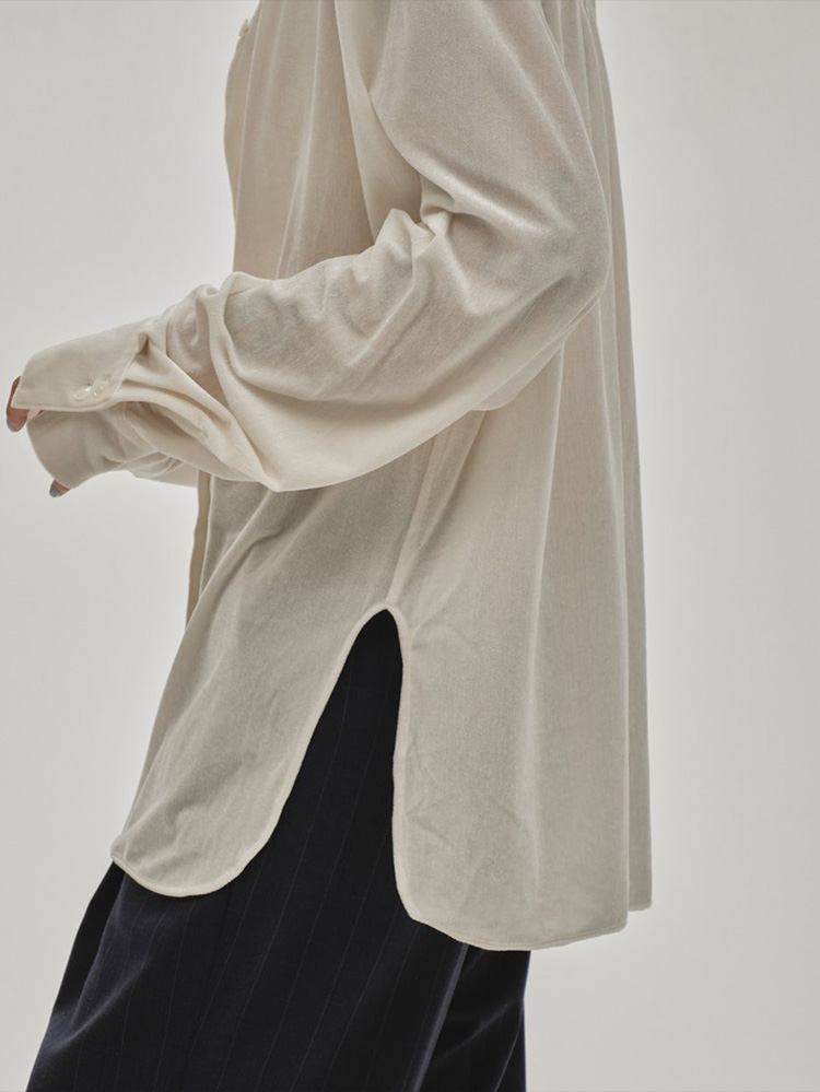 【新品】TODAYFUL Roundhem Velour Shirts ECRU TODAYFUL 【SALE】TODAYFUL トゥデイフル 即日発送 LIFE's