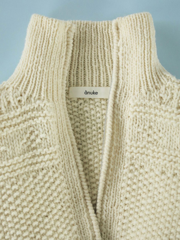 anuke 【SALE】 アンヌーク 即日発送 Wool Zip Knit 62420509
