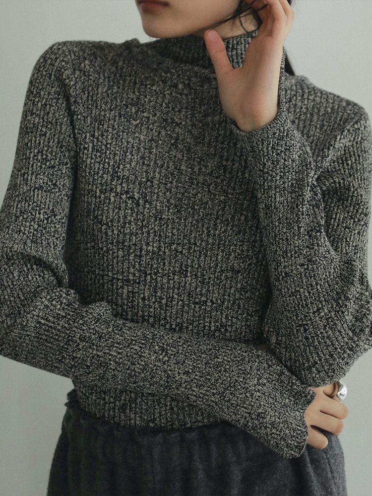 人気便利グッズ anuke アンヌーク 即日発送 Slit Turtle Knit 62420518 スリット トップス