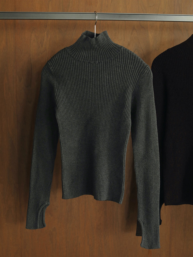 anuke アンヌーク 即日発送 Slit Turtle Knit 62420518 スリット