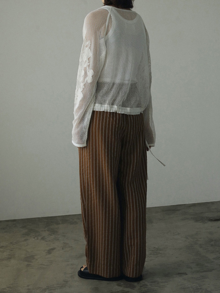 anuke 【SALE】anuke アンヌーク 即日発送 Embroidery Mesh Tops