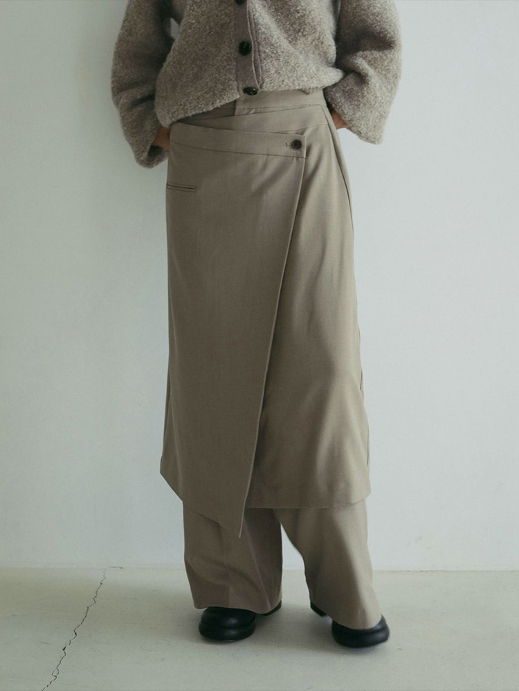anuke（アンヌーク） 【SALE】anuke 即日発送 Wrap Skirt Pants