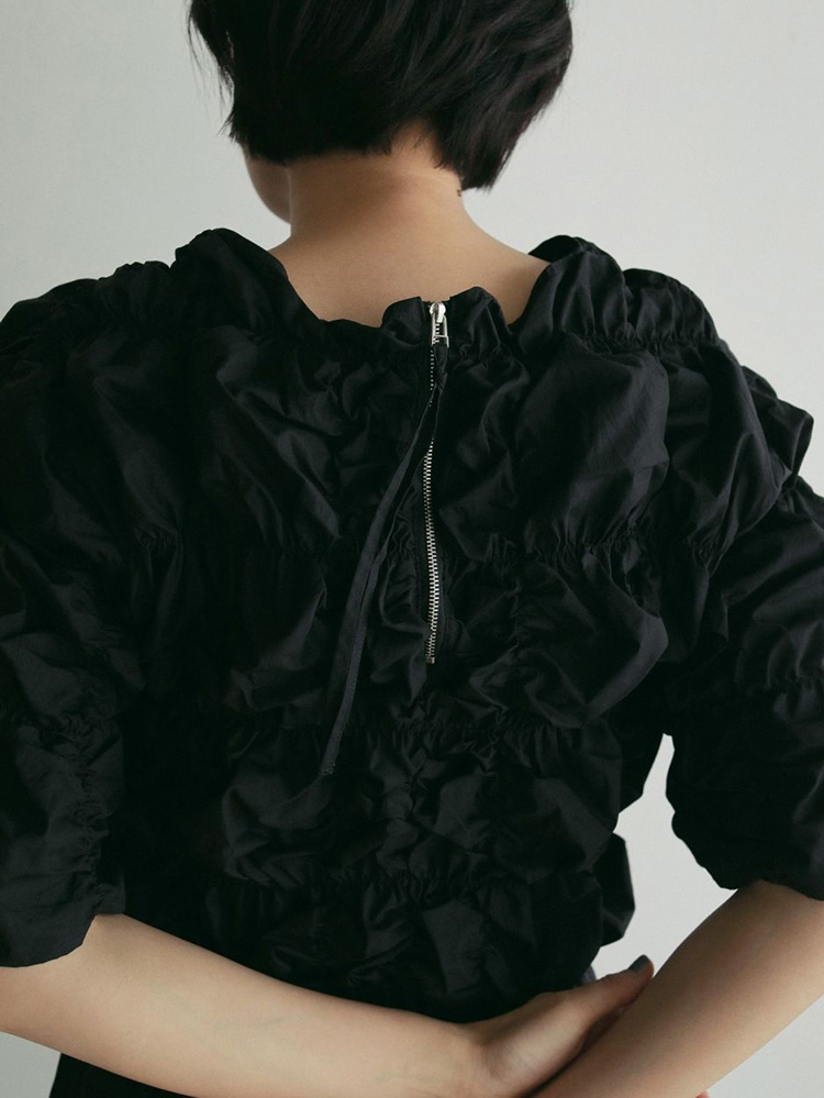 anuke アンヌーク 即日発送 Typewriter Shirring Tops 62510427