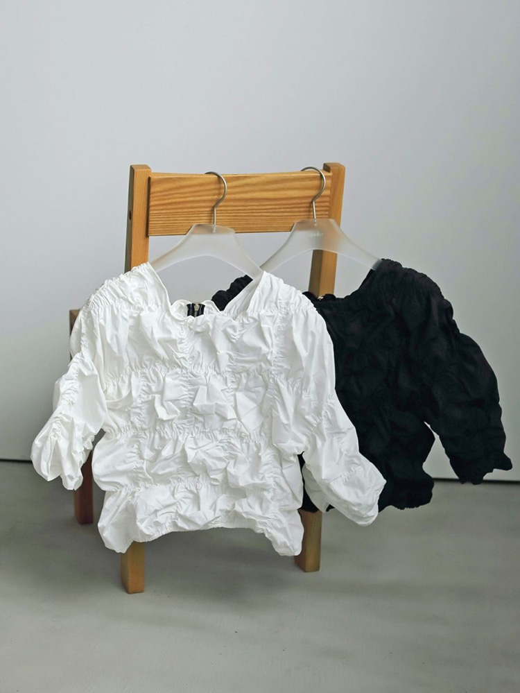 anuke アンヌーク 即日発送 Typewriter Shirring Tops 62510427