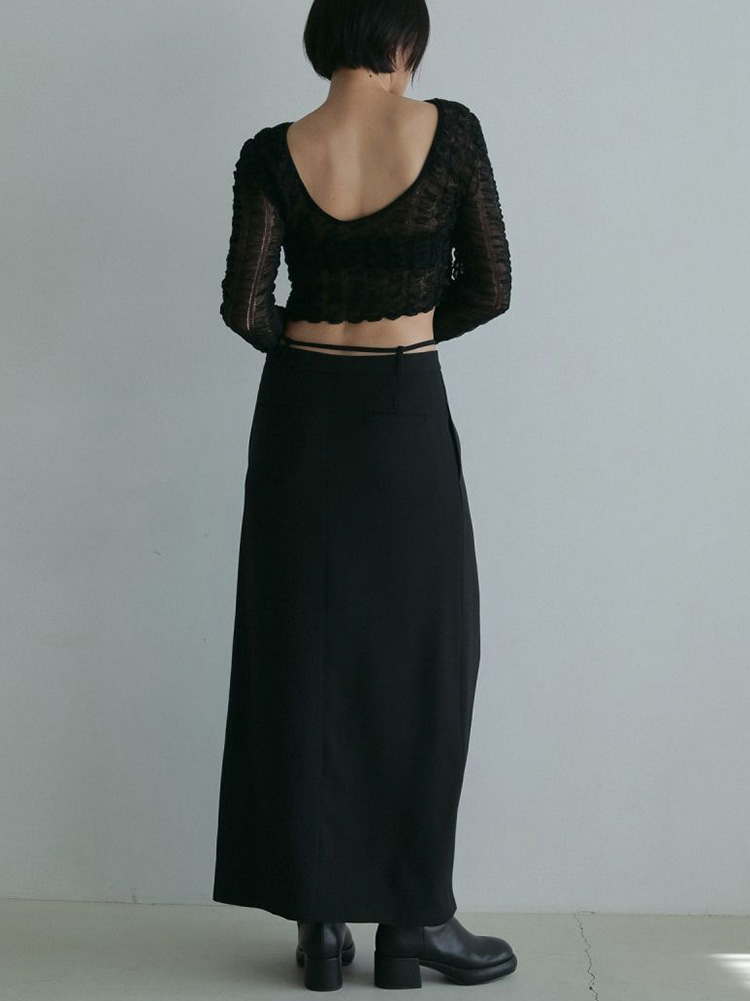 anuke アンヌーク 即日発送 Shirring Short Knit 62510501