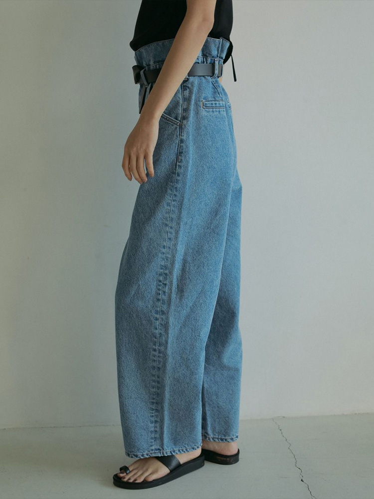anuke（アンヌーク） 即日発送 Waist Tuck Denim ウエストタックデニム