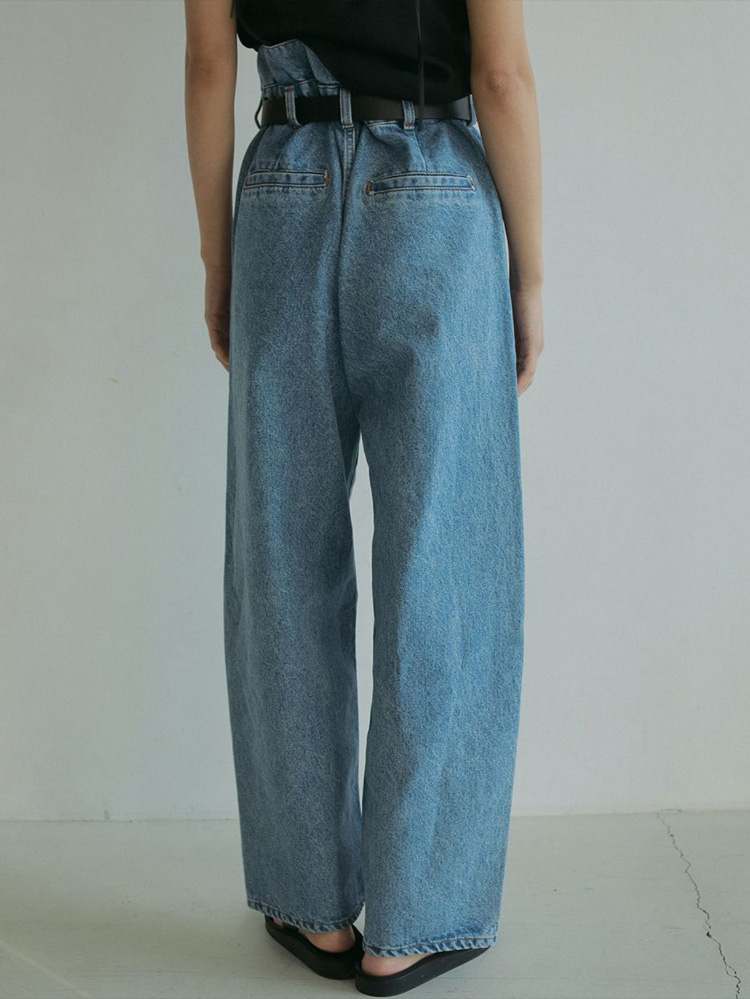anuke（アンヌーク） 即日発送 Waist Tuck Denim ウエストタックデニム