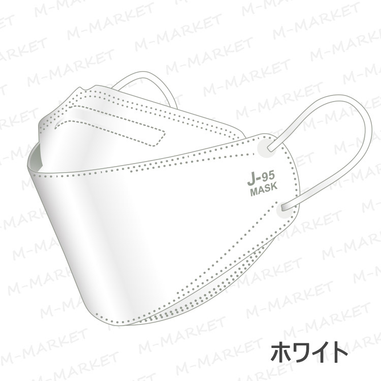 小さめサイズ 子供用 女性用 不織布マスク 立体型マスク ダイヤモンド 日本製 OPP包装 4層構造 30枚入 医療用JIS規格適合 新型 J-95s 送料無料｜m-nikuya｜02