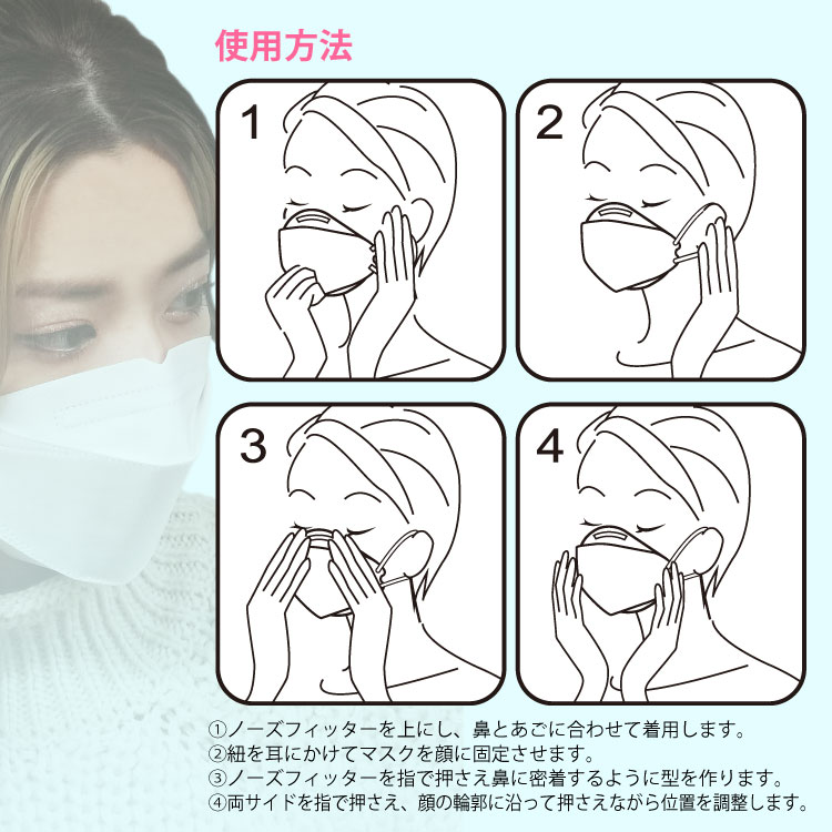 日本製 不織布マスク 5枚入 2袋以上で送料無料 快適立体マスク 口紅がつきにくい 大人マスク 4層構造 JIS規格適合 医療用クラス3 新型 J-95マスク 送料無料
