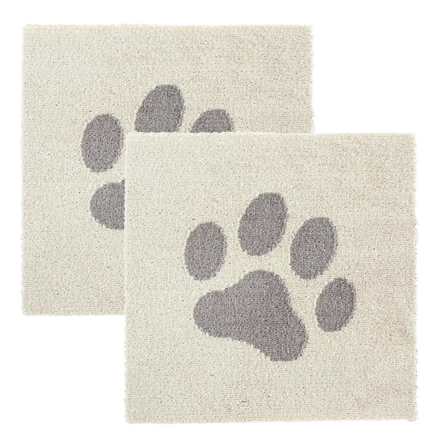 ペットマット タイルマット ピタペトモ 約45×45cm 2枚組 ペットラグ ペット 犬 ラグ 吸着 洗える 日本製 床暖房可 ブラウン ベージュ  まとめ割 オカ ジョイントマット