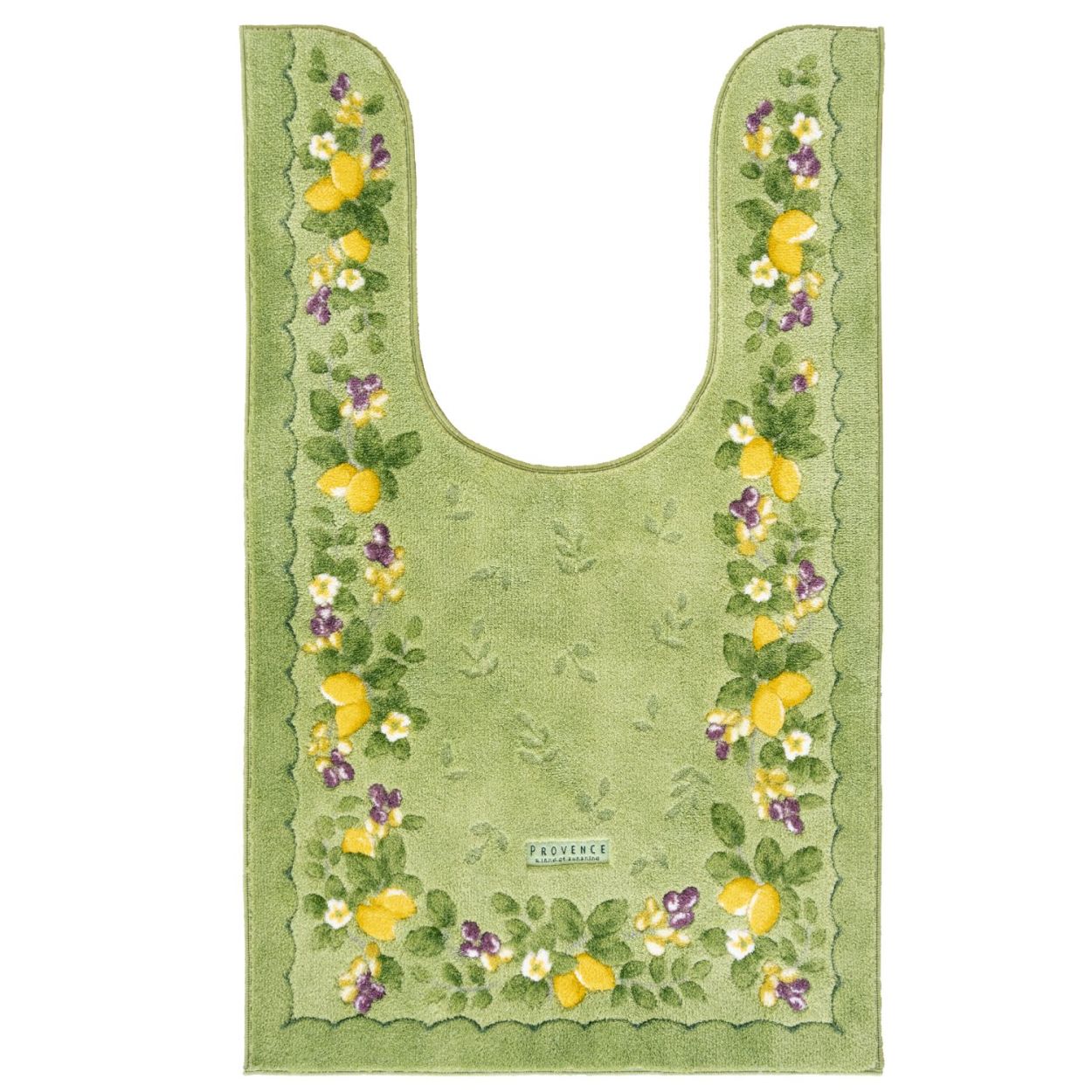 トイレマット 耳長 ロング 洗える 約105&times;63cm プロヴァンス シエル 黄色 風水 ラッキーカラー トイレ マット おしゃれ 大判 ビッグサイズ 日本製 オカ