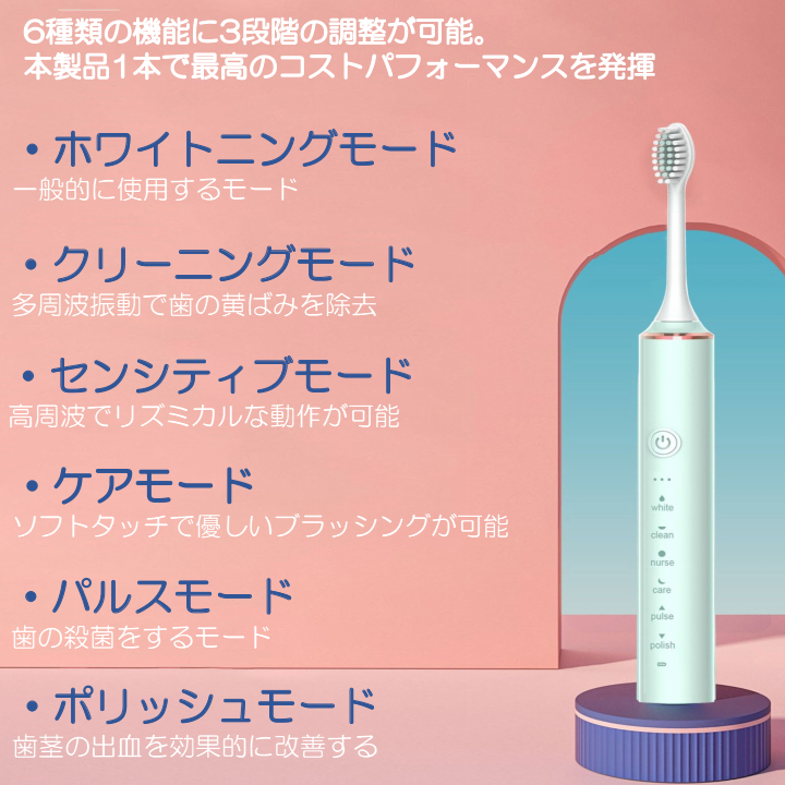 電動歯ブラシ 替えブラシ4本付き 防水 人気 ランキング 音波式 携帯 キッズ ステイン 除去 ヘッド おしゃれ 子ども 最新 水流 除菌  :4580721578850:M's-Store - 通販 - Yahoo!ショッピング