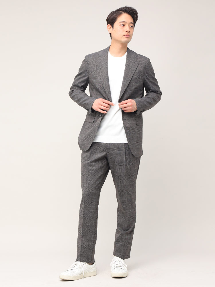 D＆G　シングルスーツ　チェンジポケット付　メンズ　黒/ドット　size48 黒コーデュロイ・シングルピークジャケット｜チェンジポケット