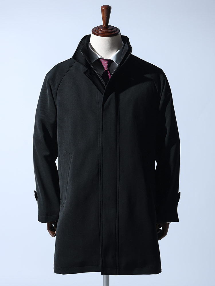 スタンド コート メンズ ビジネス 紳士 撥水 ライナー付き フルジップ