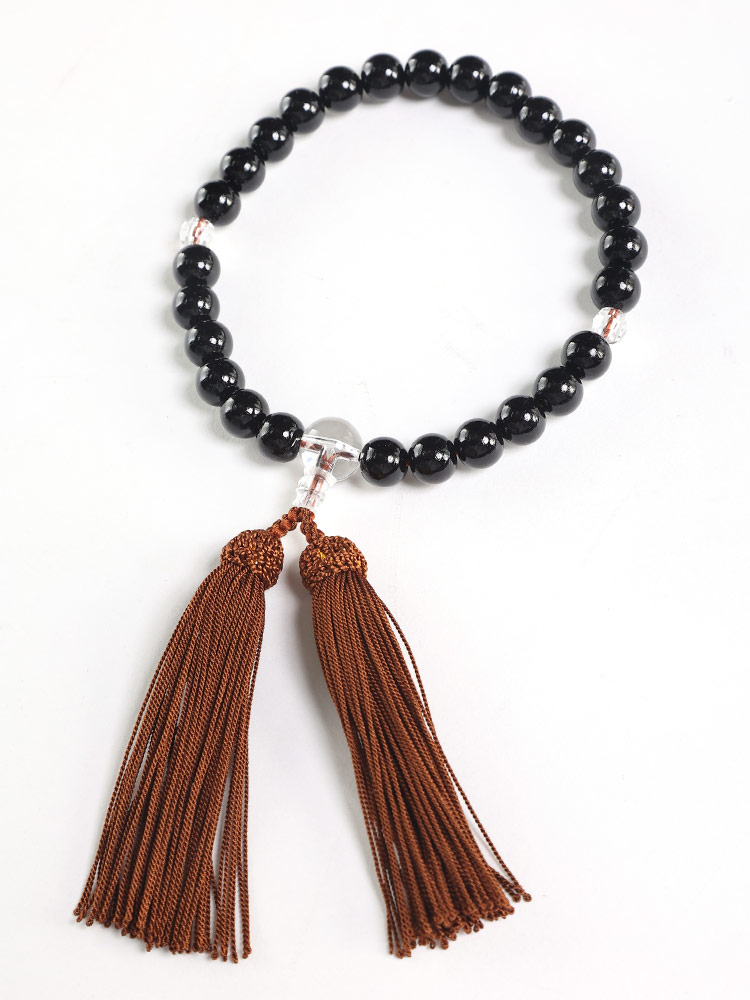 略式数珠 メンズ 数珠 御念珠 黒檀 仏壇 総裁 仏具 お葬式 お墓参り