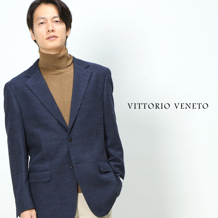 テーラードジャケット ビジネス ICHITEKI ウール混 シングル 紳士 アウター VITTORIO VENETO ヴィットリオヴェネト  メンズショップサカゼン