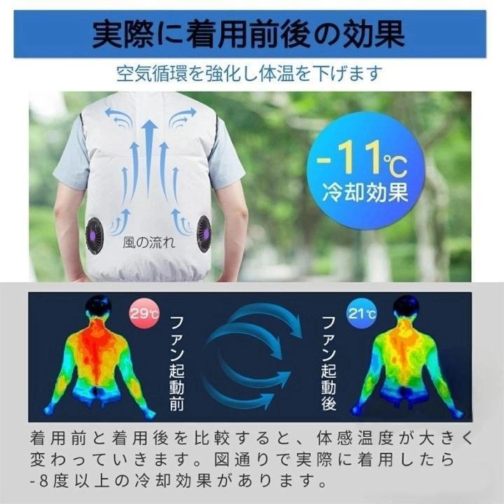 空調作業服 空調ベスト 半袖 長袖 セット 空調ウェア エアコン服