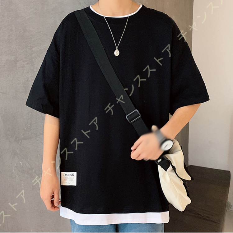 FDHSS Tシャツ メンズ 半袖 クルーネック 重ね着風 吸水 速乾 抗菌 消臭 通気 軽い 着心地良い 丸首 半袖 アンダーウェア クルーネック Tシャツ