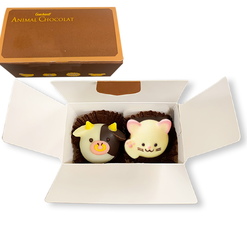 チャンピオン 干支入り ゴンチャロフ アニマルショコラ D 6個入 牛入り チョコ チョコレート ショコラ バレンタイン ホワ 正規販売店 Prestobows Com