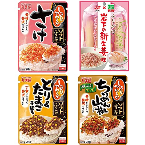 Yahoo! Yahoo!ショッピング(ヤフー ショッピング)ふりかけ4種セット 各1袋 丸美屋 岩下の新しょうが ソフトふりかけ ちりめん山椒 さけ とり＆たまごそぼろ 岩下の新しょうがふりかけ ふりかけ