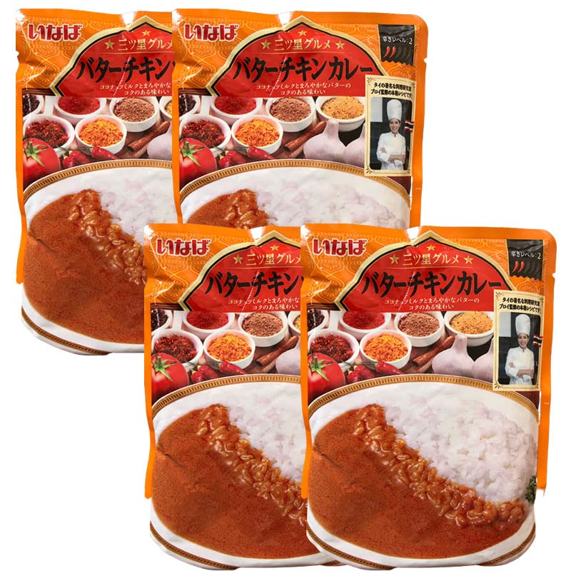 Yahoo! Yahoo!ショッピング(ヤフー ショッピング)いなば 三ツ星グルメ バターチキンカレー 1箱 600g（150g×4袋） カレー レトルト