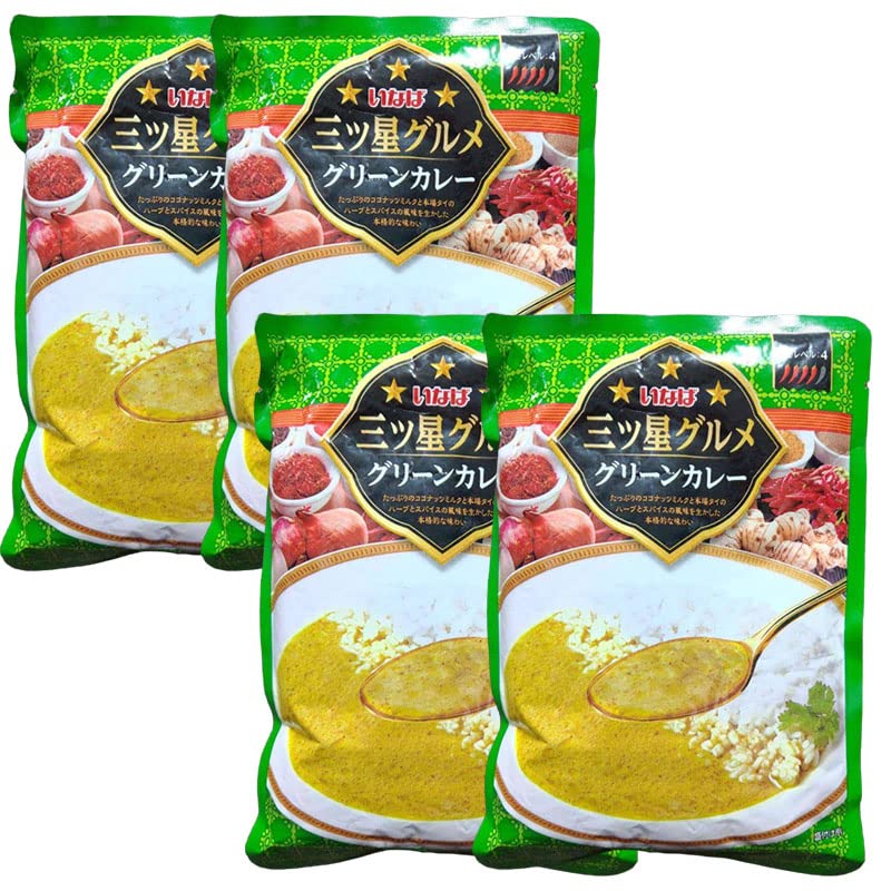 Yahoo! Yahoo!ショッピング(ヤフー ショッピング)いなば 三ツ星グルメ グリーンカレー 1箱 600g（150g×4袋） カレー レトルト