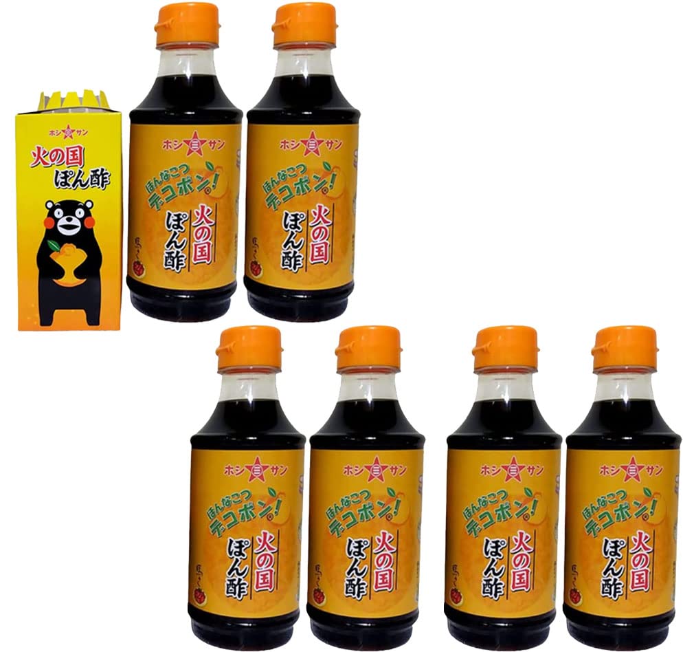 Yahoo! Yahoo!ショッピング(ヤフー ショッピング)ホシサン デコポン 火の国ぽん酢 くまモンパッケージ 310ml×6本 ぽんず ポンズ 熊本 火の国ポン酢 くまモン 家事ヤロウ