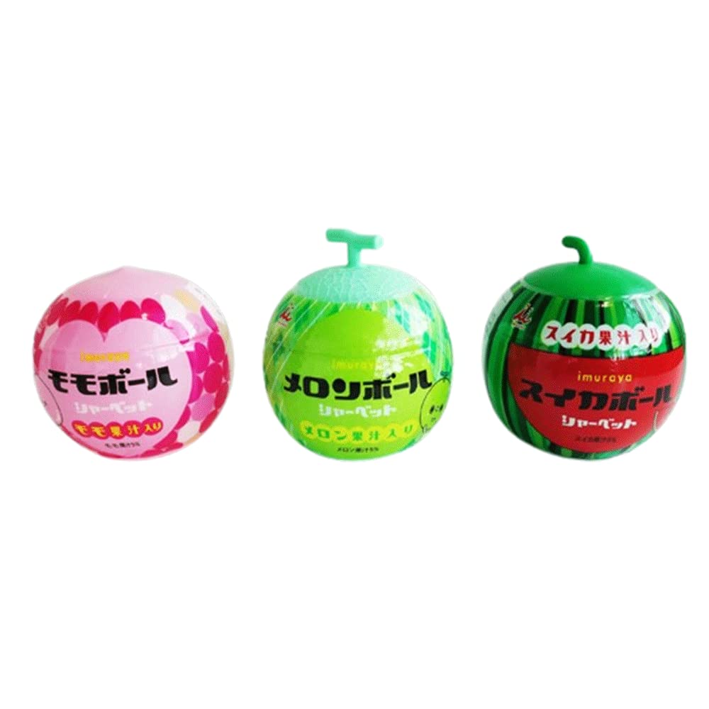 井村屋 ボールアイス メロンボール スイカボール モモボール 3種セット 170ml×3個 アイス シャーベット