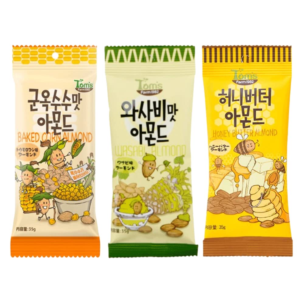 Yahoo! Yahoo!ショッピング(ヤフー ショッピング)HBAF トウモロコシ味 わさび味 ハニーバター味 アーモンド アソート 35g×3袋 お菓子 おやつ おつまみ