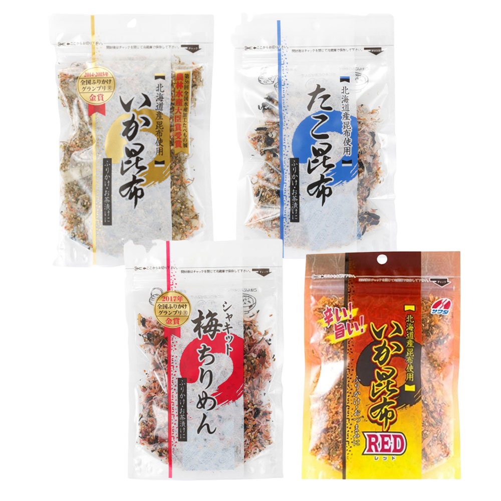 澤田食品 生ふりかけ 4種セット 各1袋 いか昆布RED いか昆布 梅ちりめん たこ昆布 ふりかけ 澤田 めざましどようび  :a-ii-012-1:Macaron ヤフー店 - 通販 - Yahoo!ショッピング