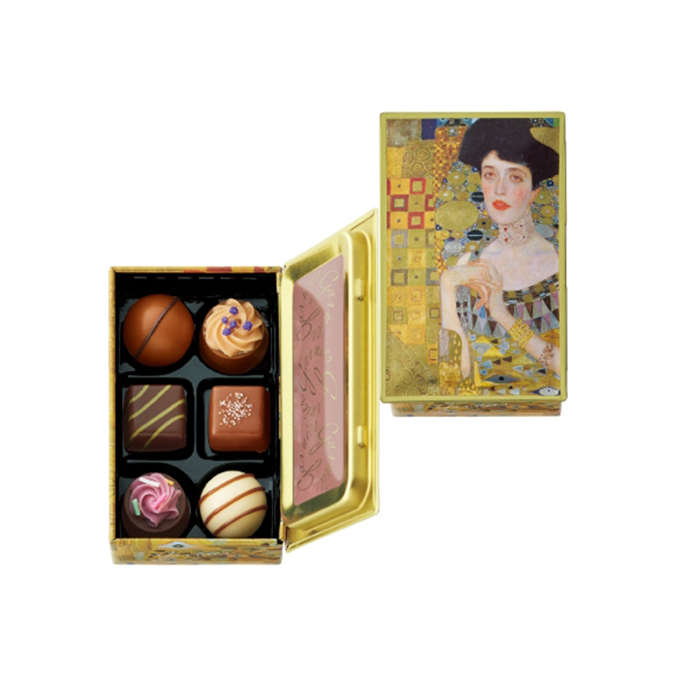 ゴンチャロフ ガルニエA 6個入り&times;1缶 手提げ袋付き Goncharoff 901 クリムト チョコ チョコレート お菓子 ギフト おしゃれ 2023 バレンタイン バレンタインデー